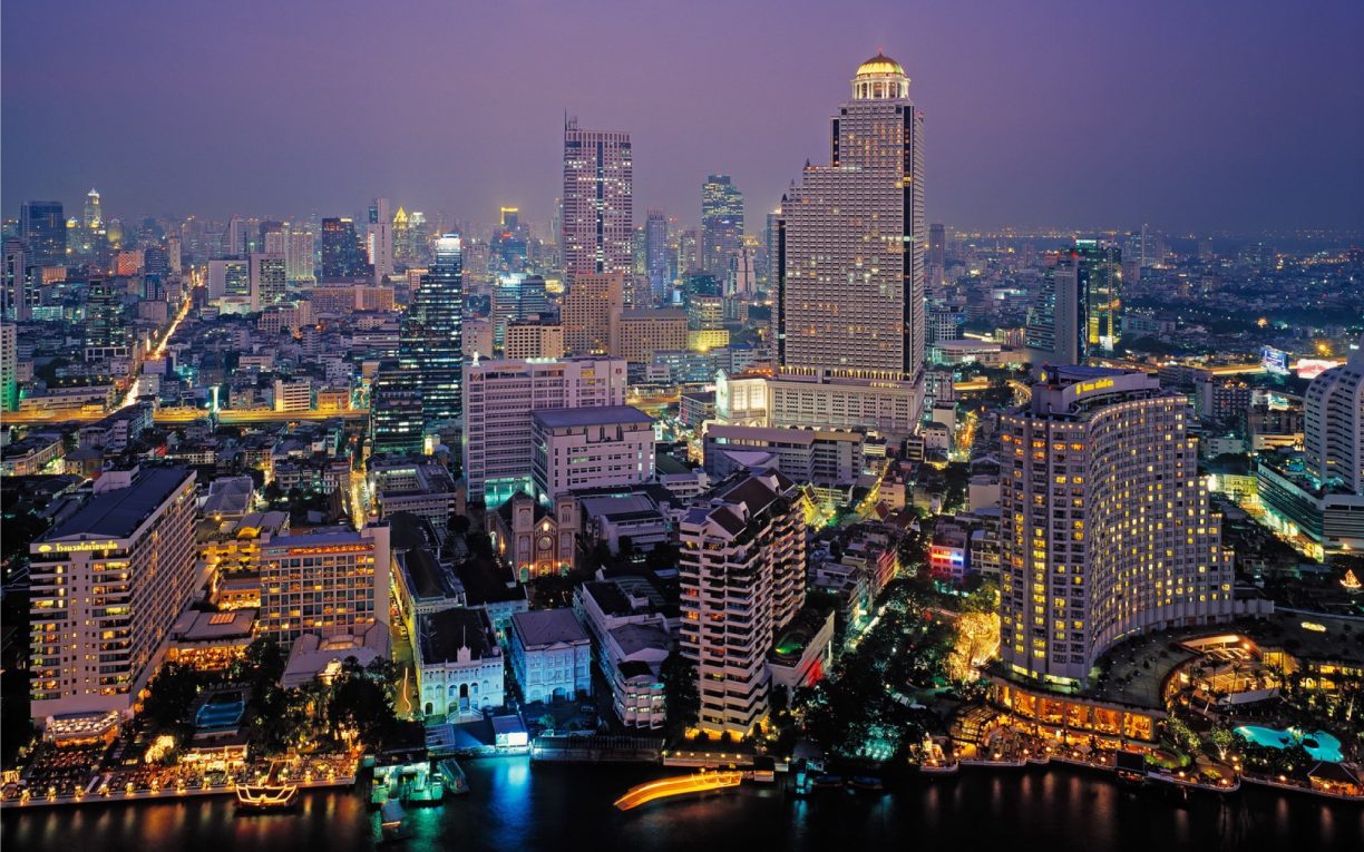 bangkok city night view thailand