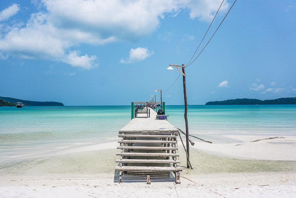 beach sea pier koh rong saloem island cambodia