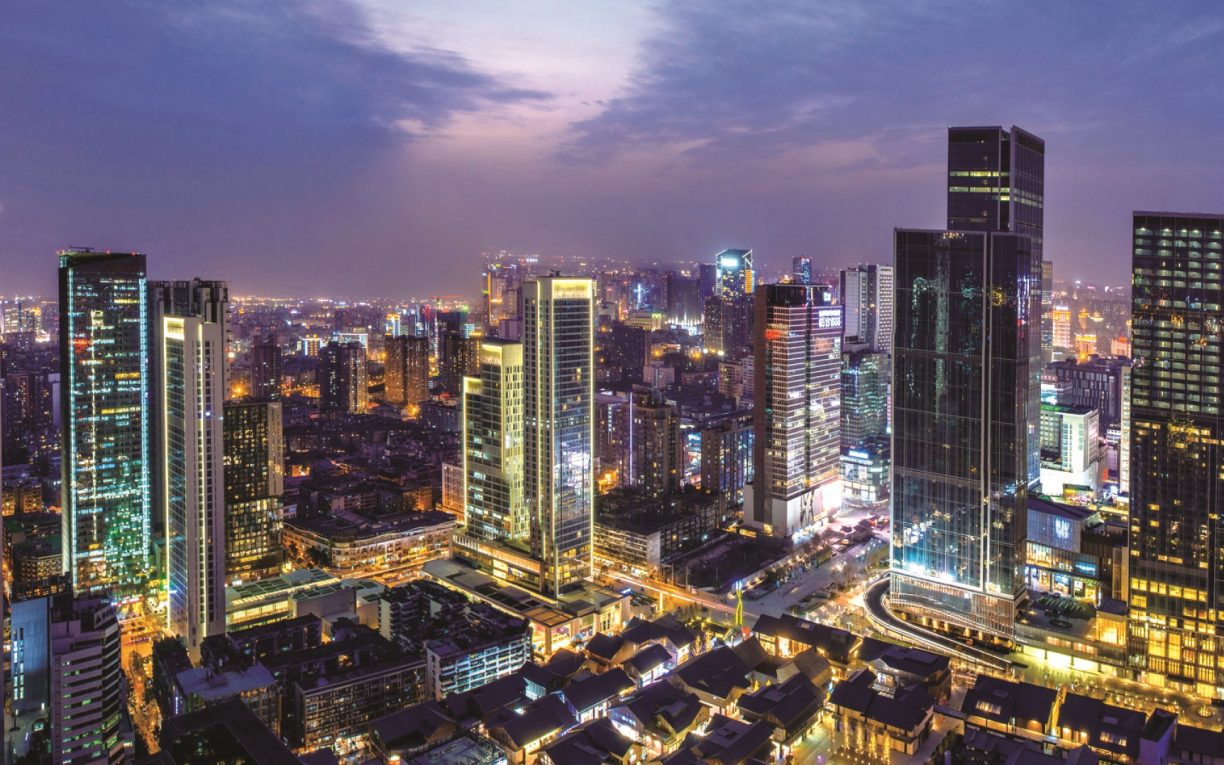 chengdu city view china