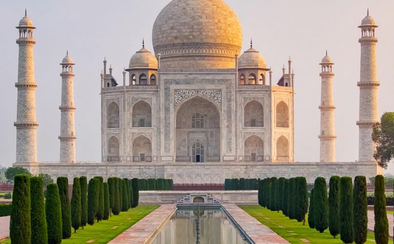 exterior taj mahal agra india