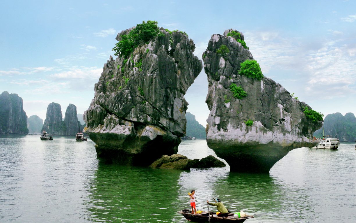 Ga Choi Islet in Halong bay Vietnam