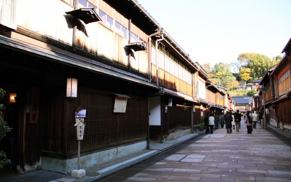Higashi chaya district kanazawa japan