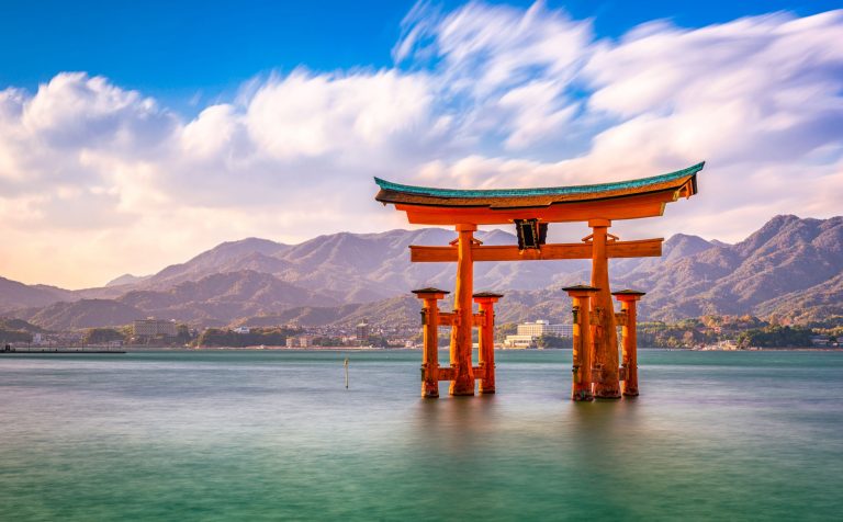 hiroshima miyajima Torii Gate Japan