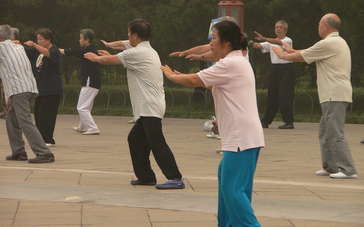 Tai Chi Practise temple of heaven Beijing china